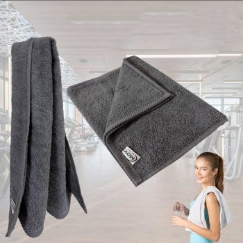 Spor Havlusu Gri 30x100 cm %100 Pamuk